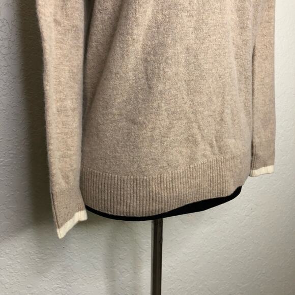 Summersalt tan cream trim hooded merino wool cashmere sweater Extra Small XS - Picture 12 of 14